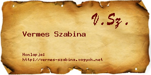 Vermes Szabina névjegykártya